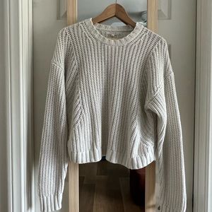 Pacsun Ivory, Cropped, Knitted Sweater